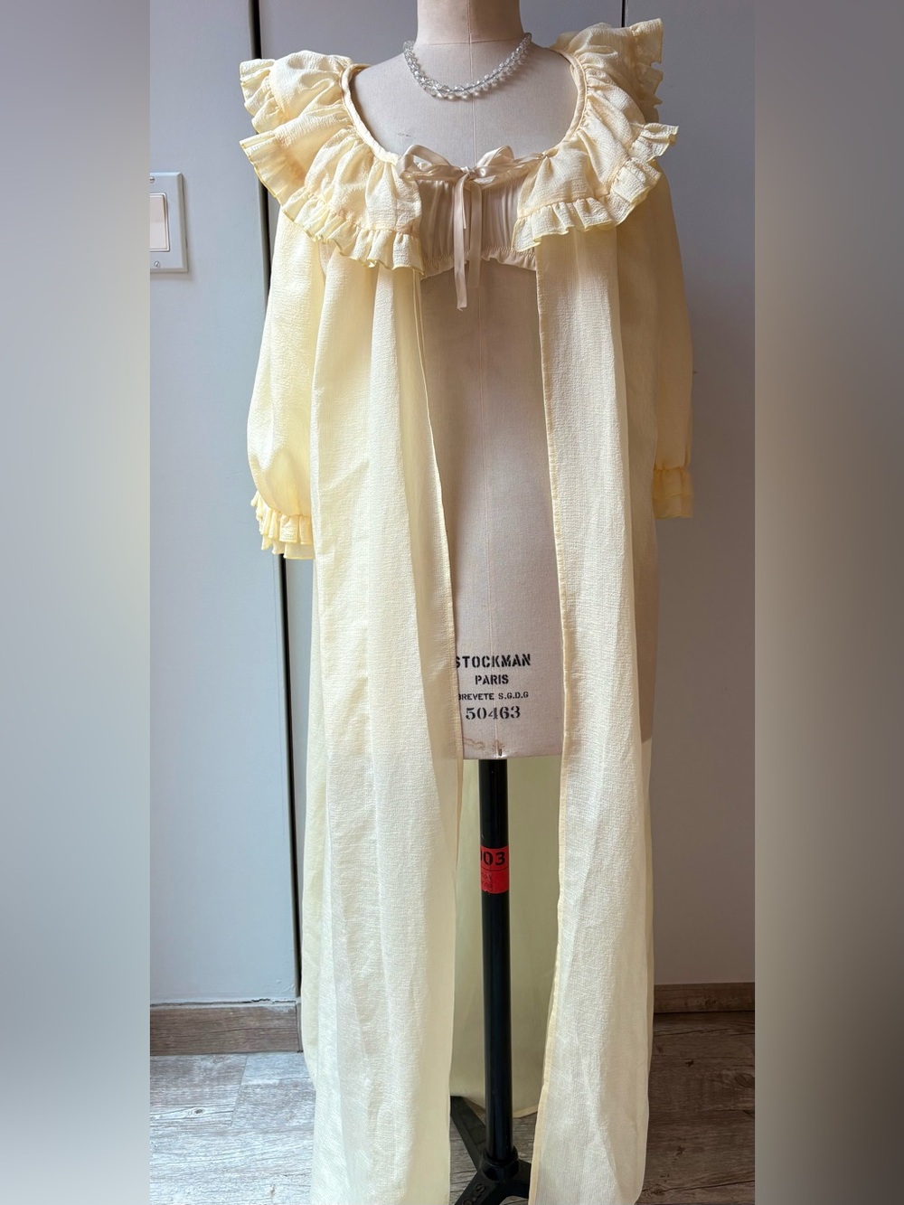 Vintage-Inspired Cream Ruffle-Trim Jumpsuit Cover-Up